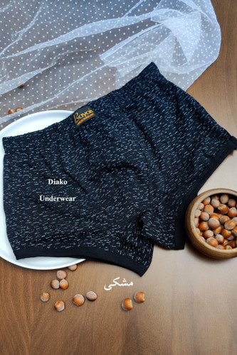 شورت مردانه نخ پنبه نیم پا (باکسر) پک ۲ تایی مدل برفی